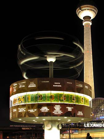 Fotos Weltzeituhr bei Nacht