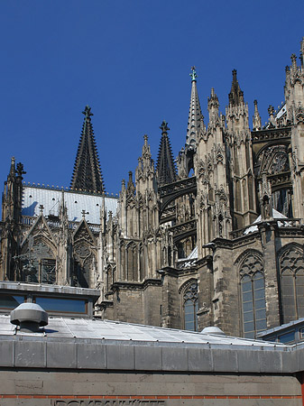 Foto Kölner Dom mit Dombauhütte