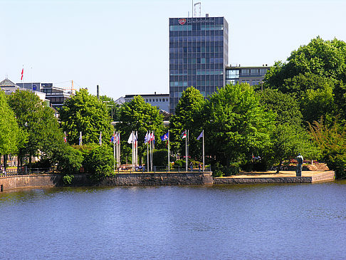 Foto Alster Pavillon mit Blick auf Binnenalster - Hamburg