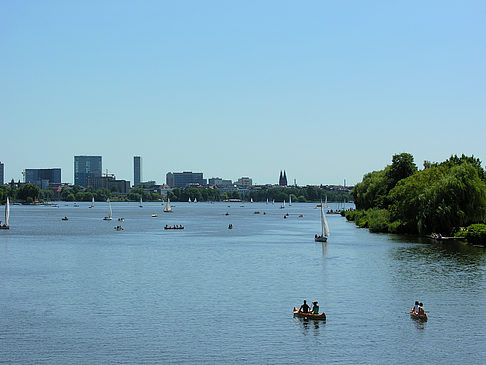 Außenalster Panorama in Richtung Innenstadt Fotos