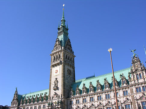 Foto Rathaus von der Seite - Hamburg