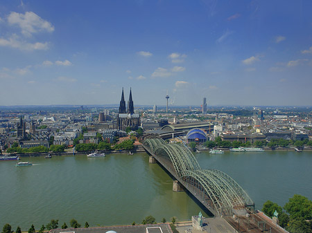 Foto Hohenzollernbrücke und Kölner Dom