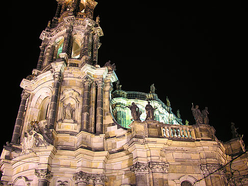 Foto Hofkirche bei Nacht - Dresden